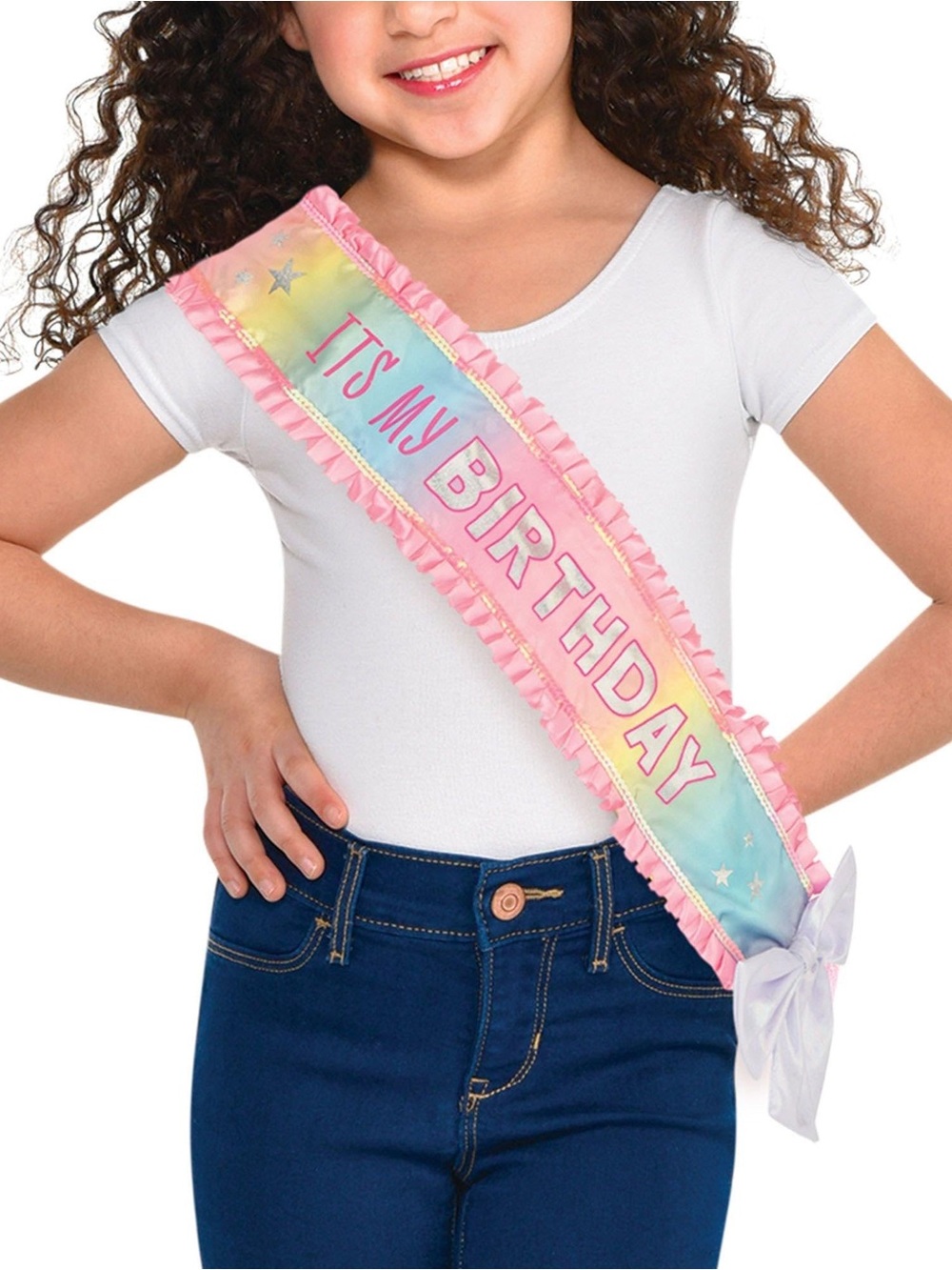 Birthday Sash for Girls - Pink Pastel "It's My Birthday"